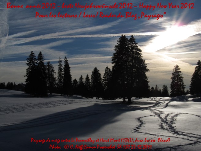 Bonne année 2012 blog paysages