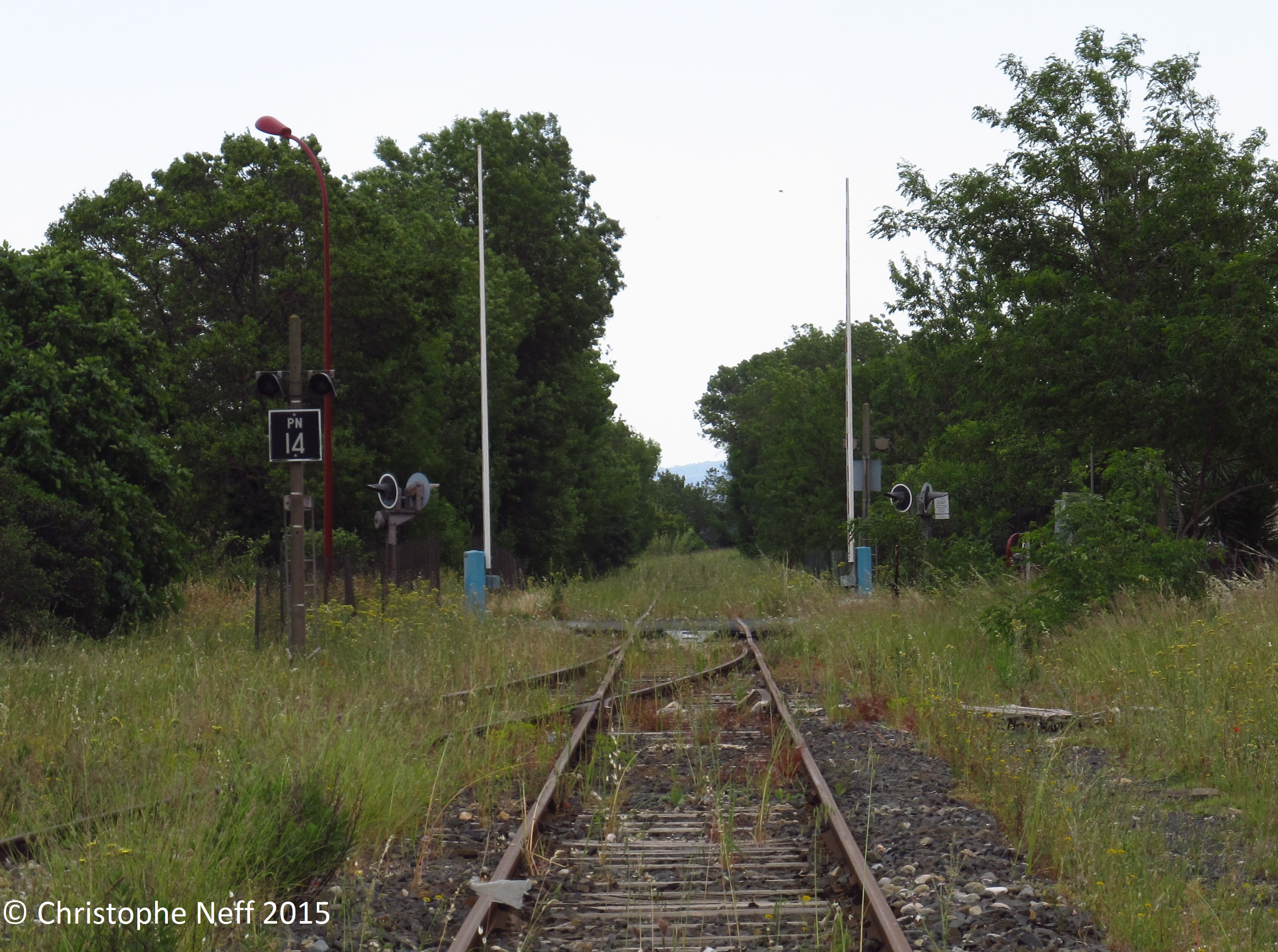 PN 14 à Sallèles-d'Aude sur la ligne ligne de Chemins de Fer de Narbonne à Bize (Blogversion)