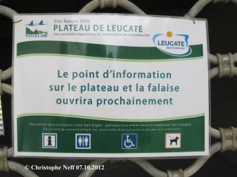 le point d'information sur le plateau et la falaise ouvrira proc