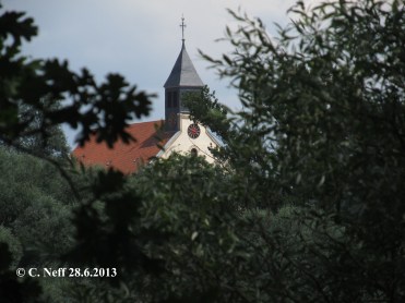 Vue sur l'Église de Munchhausen 28.06.2013